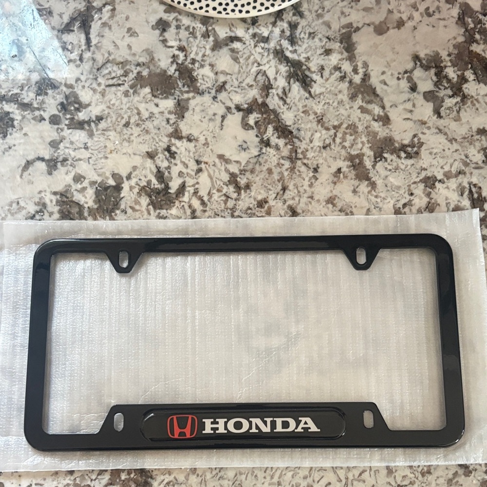 Honda Black License Plate Frame